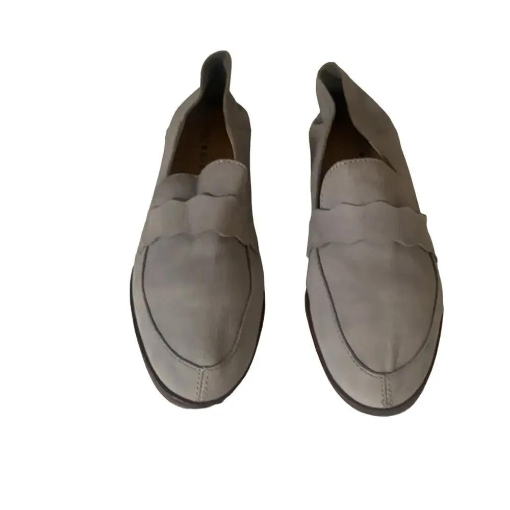Lucky Brand Soft Grey Suede Loafers Size 7